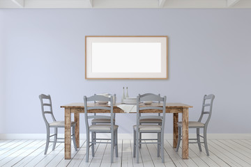 Dining-room interior.3d render.