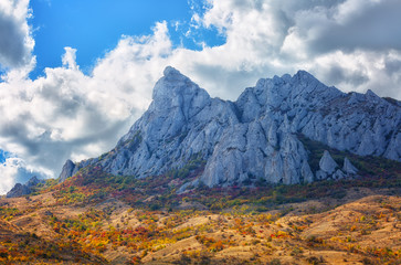 beautiful view of the mountains of Karadag, Crimea