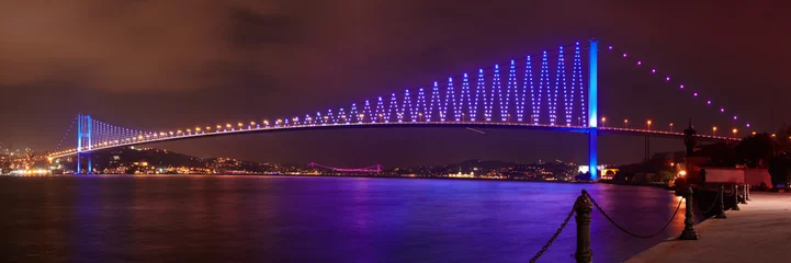 Bosphorus Bridge at night in Istanbul © sandsun