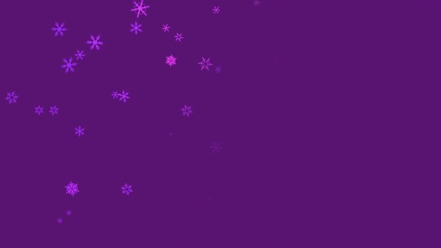 Snowflakes falling. Animated background for christmas greeting or new year celebration.