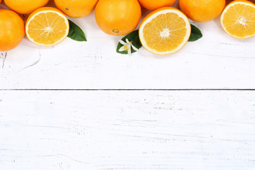 Orangen Orange Früchte Textfreiraum von oben