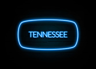 Tennessee  - colorful Neon Sign on brickwall