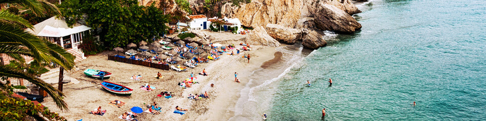 Little touristic town Nerja in Spain