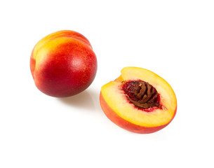 nectarine isolated on white background