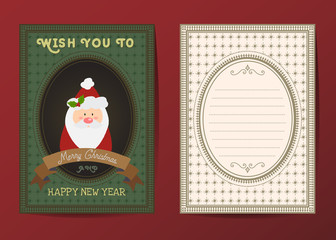 Merry Christmas and happy new year vector greeting card