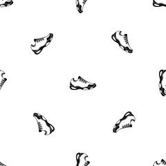 Sneakers for tennis pattern seamless black