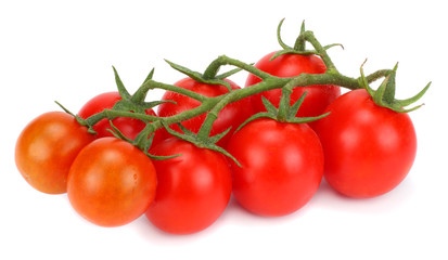 cherry tomatoes isolated on a white background