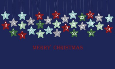 Merry Christmas con calendario. 