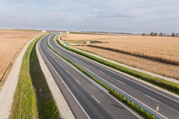 Fototapeta premium aerial view of the highway