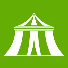 Circus tent icon green