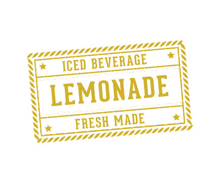 square lemonade sign stamp
