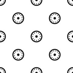 Round military shield pattern seamless black