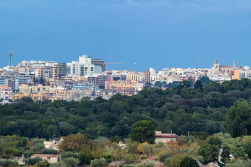 Fototapeta na wymiar Città di collina in dettaglio