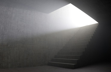 Obraz premium Stairway from basement upstairs to light