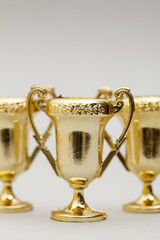 Gold winners achievement trophy background