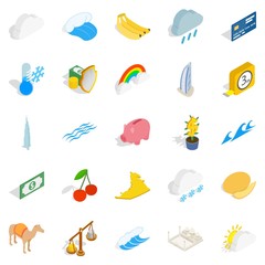 Multipurpose icons set, isometric style