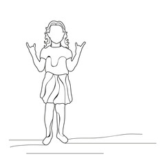 child sketch little girl