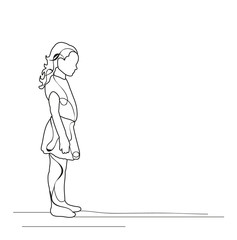 sketch little girl