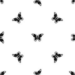 Admiral butterfly pattern seamless black