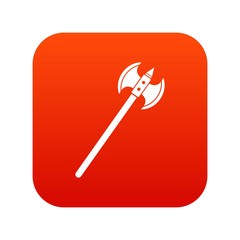 Poleaxe icon digital red
