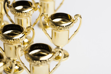 Gold winners achievement trophy background