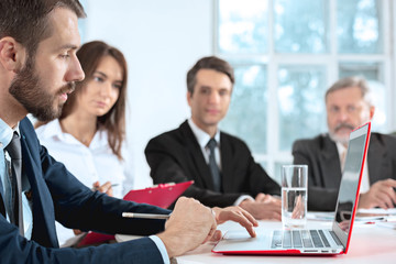 Fototapeta premium Business people working together