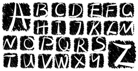 Grunge vector alphabet