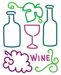 Set of vine elements