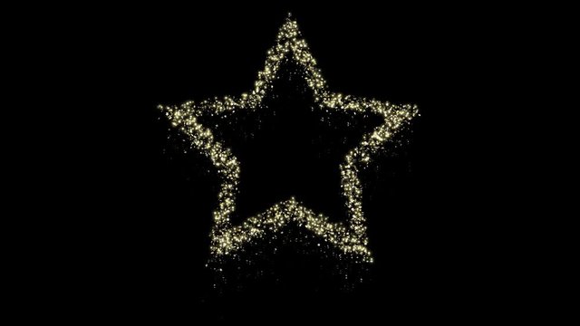 Christmas Particles - Star - Seamless Loop - Alpha Channel - 4K resolution