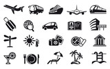 Travel Icons. Vector illustration