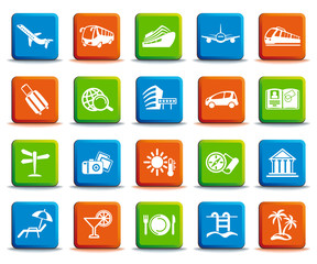 Travel buttons. Vector illustration