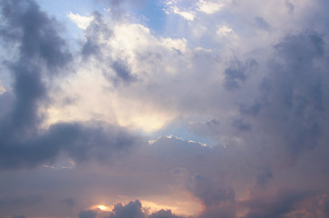 Naklejka na ściany i meble image of sunrise sky with clouds