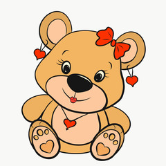 Pretty cute little bear girl