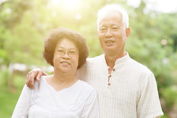 Happy senior Asian couple.