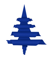 Paper fir tree - blue