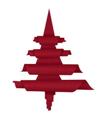 Paper fir tree - red