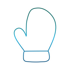 christmas glove icon over white background vector illustration