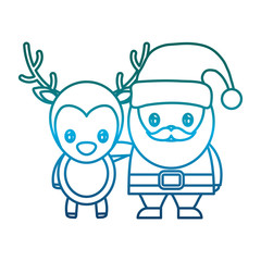 cartoon santa claus icon over white background vector illustration