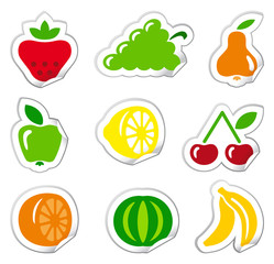 Stickers of fruit