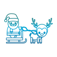 cartoon santa claus icon over white background vector illustration