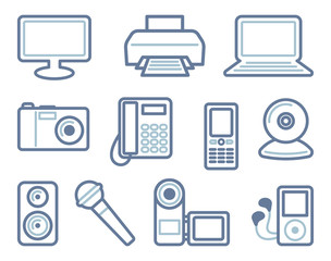 Equipment icons. Vector illustration