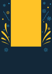 Winter themed celebration event blank poster or flyer