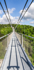 Suspension bridge over the Rappbode dam, Germany