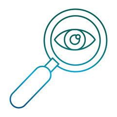 magnifying glass icon over white background vector illustration