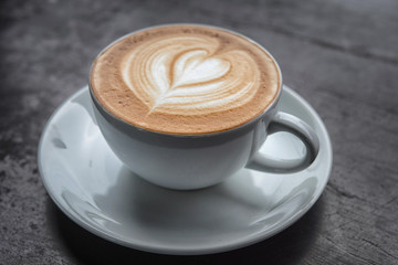 coffee cup on wooden table