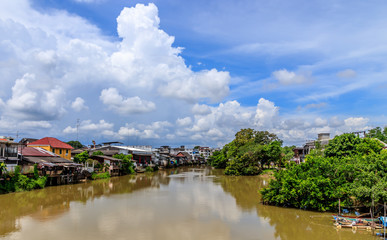 Fototapeta na wymiar The river of Chanthaburi in a sunny day, Thailand
