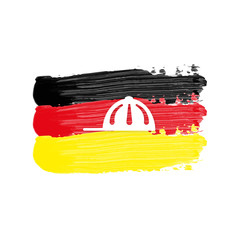 Deutschland Flagge mit Baseballcap