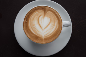 coffee cup on wooden table
