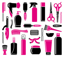 Fototapeta premium Set Of Hairdressing Accessories