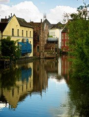 Fototapeta na wymiar River Cityscape in Ghent